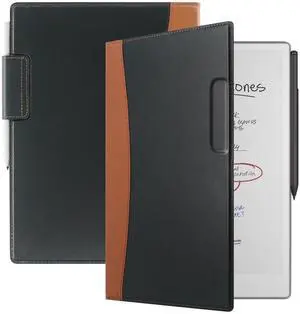 Xuanbeier Genuine Leather Case Compatible with Remarkable Paper Pro 11.8 Inch Digital Paper Magnetic with Auto Sleep/Wake Ultra Slim Book Folio Cover,Black-Brown