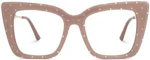 Zeelool Trendy Square Blue Light Blocking Glasses for women TV Phone Computer Gaming Glasses Monalisa ZJGX564231-02 Pink