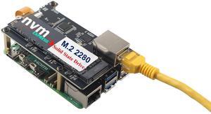 ZDE ZP593 PCIe to 2.5G Ethernet PCIe to M.2 Key-M NVMe SSD HAT Expansion Board for Raspberry Pi 5 Support M.2 NVMe 2230/2242/2260/2280 SSD