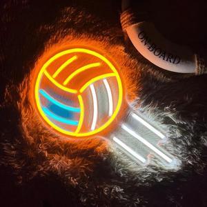 VVKOWSG Volleyball LED Neon Sign Super Bright Acrylic Handmade Ball Led Light Neon Light Size 15.7x10.2 in Sport Neon Sign for Shop Window Store Display Beer Bar Nightclub Grand Opening Gift