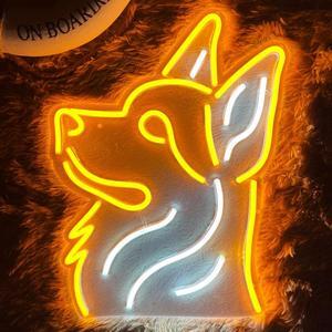 Dog LED Neon Sign Super Bright Acrylic Dimmable German Shepherd Led Light Size 15.7x11.8 in Dog Neon Light for Dog Lovers Window Store Display Beer Bar Nightclub Grand Opening Gift(German Shepherd)