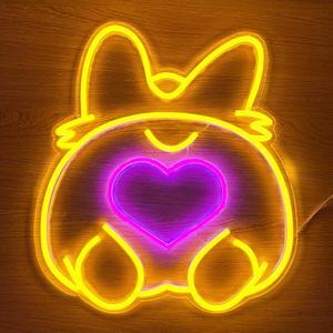 Corgi LED Neon Sign Super Bright Acrylic Dimmable Dog Led Light Size 15x13.4 in Animal Neon Light for Dog Lovers Window Store Display Beer Bar Nightclub Grand Opening Gift