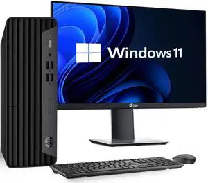HP EliteDesk 800 G6 SFF Desktop PC , Core i5 10th Gen, 32GB DDR4 RAM, 1TB SSD, Windows 11 Pro, Intel UHD 630 Graphics, Keyboard and Mouse(Plug and Play), 22 LED Monitor, Refurbished