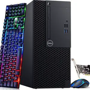 Dell Gaming Desktop Computer Tower PC, Intel Core i5-8500 3.00GHz, 9MB Smart Cache, 16GB DDR4 RAM, 512GB SSD, NVIDIA GeForce GT 1030, Display Port, HDMI Port, WiFi, RGB Keyboard & Mouse, Window 11 Pro Dell Gaming Desktop Computer Tower PC, Intel Core i5-8500 3.00GHz, 9MB Smart Cache, 16GB DDR4 RAM, 512GB SSD, NVIDIA GeForce GT 1030, Display Port, HDMI Port, WiFi, RGB Keyboard & Mouse, Window 11 Pro