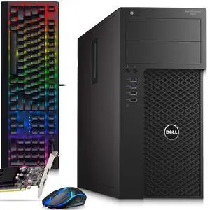 Dell Precision 3620 Gaming Computer, Intel Core i5-7500, 16GB RAM, 256GB SSD, NVIDIA GT 1030, HDMI, Display Port, RGB Keyboard and Mouse, RGB Speakers, Wi-Fi, Windows 11 Pro, Workstation PC Dell Precision 3620 Gaming Computer, Intel Core i5-7500, 16GB RAM, 256GB SSD, NVIDIA GT 1030, HDMI, Display Port, RGB Keyboard and Mouse, RGB Speakers, Wi-Fi, Windows 11 Pro, Workstation PC