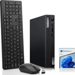 Lenovo Thinkcentre M75q Mini Personal Computer, 16GB RAM, 128GB SSD, AMD Ryzen 5 Pro 4650GE, HDMI, Display Port, Support 2-Monitor 4K, Wireless Keyboard and Mouse, WiFi, Home and Office PC, Desktop PC Lenovo Thinkcentre M75q Mini Personal Computer, 16GB RAM, 128GB SSD, AMD Ryzen 5 Pro 4650GE, HDMI, Display Port, Support 2-Monitor 4K, Wireless Keyboard and Mouse, WiFi, Home and Office PC, Desktop PC