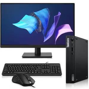Lenovo Thinkcentre M75q Mini Desktop Computer PC, 16GB RAM, 256GB SSD, AMD Ryzen 5 Pro 4650GE, 24 Inch LED Monitor, HDMI, Display Port, Support 2-Monitor 4K, Keyboard and Mouse, WiFi, Home and Office Lenovo Thinkcentre M75q Mini Desktop Computer PC, 16GB RAM, 256GB SSD, AMD Ryzen 5 Pro 4650GE, 24 Inch LED Monitor, HDMI, Display Port, Support 2-Monitor 4K, Keyboard and Mouse, WiFi, Home and Office