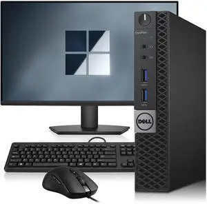 Dell OptiPlex 3040 Business Desktop Mini PC, Intel Core i5-6500T (2.50GHz), 8GB RAM, 256GB SSD, 24 Inch LED Monitor, Keyboard and Mouse, Wi-Fi, Windows 11 Professional, Home and office PC Dell OptiPlex 3040 Business Desktop Mini PC, Intel Core i5-6500T (2.50GHz), 8GB RAM, 256GB SSD, 24 Inch LED Monitor, Keyboard and Mouse, Wi-Fi, Windows 11 Professional, Home and office PC