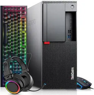 Lenovo M720t Gaming Desktop Computer, Intel Core i5-8500 , 16GB RAM, 256GB SSD, NVIDIA GT 1030, RGB Keyboard and Mouse, RGB Headphones, Wi-Fi, Windows 11 Pro, Gaming PC (Renewed) Lenovo M720t Gaming Desktop Computer, Intel Core i5-8500 , 16GB RAM, 256GB SSD, NVIDIA GT 1030, RGB Keyboard and Mouse, RGB Headphones, Wi-Fi, Windows 11 Pro, Gaming PC (Renewed)