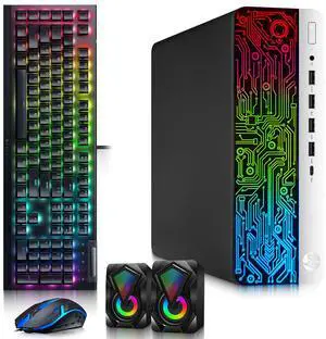 HP Prodesk 600 G3 RGB Gaming Desktop PC, Intel Core i7-6700 Quad Core up to 4.00GHz, 32GB DDR4 RAM, 256GB SSD, AMD Radeon RX 550 Graphics, RGB Keyboard & Mouse, RGB Speakers, Wi-Fi Adapter, Win 11 HP Prodesk 600 G3 RGB Gaming Desktop PC, Intel Core i7-6700 Quad Core up to 4.00GHz, 32GB DDR4 RAM, 256GB SSD, AMD Radeon RX 550 Graphics, RGB Keyboard & Mouse, RGB Speakers, Wi-Fi Adapter, Win 11