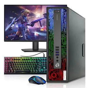 HP EliteDesk 800 G2 RGB Gaming Computer PC, Intel Core i7-6700 Quad Core up to 4.00 GHz, 16GB DDR4 RAM, 256GB SSD, 24 Inch LED Monitor, AMD Radeon RX 550, RGB Keyboard & Mouse, Wi-Fi, Windows 11 Pro HP EliteDesk 800 G2 RGB Gaming Computer PC, Intel Core i7-6700 Quad Core up to 4.00 GHz, 16GB DDR4 RAM, 256GB SSD, 24 Inch LED Monitor, AMD Radeon RX 550, RGB Keyboard & Mouse, Wi-Fi, Windows 11 Pro