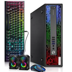HP EliteDesk 800 G2 RGB Gaming Computer PC, Intel Core i7-6700 Quad Core up to 4.00 GHz, 16GB DDR4 RAM, 512GB SSD, AMD Radeon RX 550, RGB Keyboard & Mouse, RGB Speakers, Wi-Fi, Windows 11 Pro HP EliteDesk 800 G2 RGB Gaming Computer PC, Intel Core i7-6700 Quad Core up to 4.00 GHz, 16GB DDR4 RAM, 512GB SSD, AMD Radeon RX 550, RGB Keyboard & Mouse, RGB Speakers, Wi-Fi, Windows 11 Pro