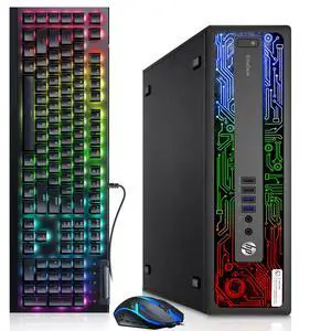 HP Elitedesk 800 G2 RGB Gaming Desktop PC, Intel Core i5-6500, 6 MB Intel Smart Cache, 16GB DDR4 RAM, 512GB SSD, NVIDIA GT 1030, RGB Keyboard and Mouse, Wi-Fi, Windows 11 Pro HP Elitedesk 800 G2 RGB Gaming Desktop PC, Intel Core i5-6500, 6 MB Intel Smart Cache, 16GB DDR4 RAM, 512GB SSD, NVIDIA GT 1030, RGB Keyboard and Mouse, Wi-Fi, Windows 11 Pro