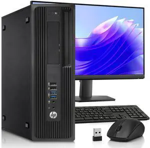 HP Z240 Desktop PC, Intel Core i5-6500 up to 3.60GHz, 16GB DDR4 RAM, 128GB SSD, 500GB HDD, 24 Inch LED Monitor, Wireless Keyboard and Mouse, Built-in Wi-Fi, Workstation Computer, Home and office PC HP Z240 Desktop PC, Intel Core i5-6500 up to 3.60GHz, 16GB DDR4 RAM, 128GB SSD, 500GB HDD, 24 Inch LED Monitor, Wireless Keyboard and Mouse, Built-in Wi-Fi, Workstation Computer, Home and office PC
