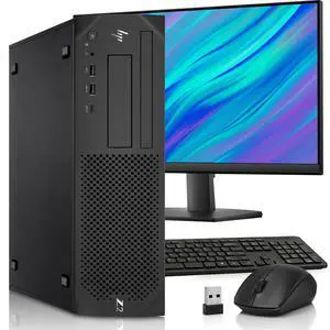HP Z2 G4 Business Workstation PC, Intel Core i5-8500 up to 4.10GHz, 8GB DDR4 RAM, 256GB SSD, 24 Inch LED Monitor, Wireless Keyboard and Mouse, Built-in Wi-Fi, Desktop Computer, Home and office PC HP Z2 G4 Business Workstation PC, Intel Core i5-8500 up to 4.10GHz, 8GB DDR4 RAM, 256GB SSD, 24 Inch LED Monitor, Wireless Keyboard and Mouse, Built-in Wi-Fi, Desktop Computer, Home and office PC