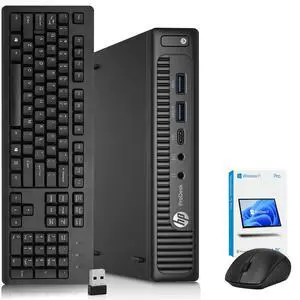 HP 600 G2 Desktop Mini PC, Intel Core i5-6500T up to 3.10GHz, 6MB Intel Smart Cache, 32GB DDR4 RAM, 256GB SSD, intel HD Graphics, Wireless Keyboard and Mouse, WiFi, Business Computer HP 600 G2 Desktop Mini PC, Intel Core i5-6500T up to 3.10GHz, 6MB Intel Smart Cache, 32GB DDR4 RAM, 256GB SSD, intel HD Graphics, Wireless Keyboard and Mouse, WiFi, Business Computer