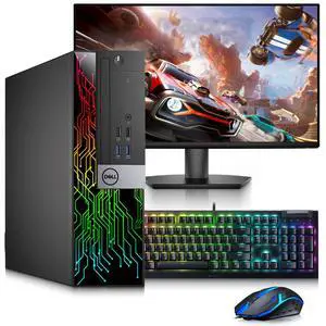Dell OptiPlex 3040 RGB Gaming Desktop PC, Intel Core i5-6500 Up to 3.60GHz, 16GB RAM, 256GB SSD, 24 Inch LED Monitor, NVIDIA GeForce GT 1030, RGB Keyboard Mouse, Wi-Fi Adapter, Windows 11 Pro Dell OptiPlex 3040 RGB Gaming Desktop PC, Intel Core i5-6500 Up to 3.60GHz, 16GB RAM, 256GB SSD, 24 Inch LED Monitor, NVIDIA GeForce GT 1030, RGB Keyboard Mouse, Wi-Fi Adapter, Windows 11 Pro
