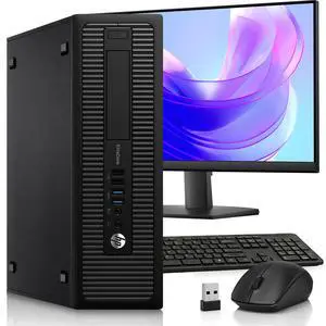 HP EliteDesk 800 G1 Business Computer PC | Intel Core i5-4570 4th Gen | 16GB Ram | 256GB SSD | 24 Inch LED Monitor | Wireless Keyboard and Mouse | Built-in Wi-Fi | Home and Office Desktop| Renewed HP EliteDesk 800 G1 Business Computer PC | Intel Core i5-4570 4th Gen | 16GB Ram | 256GB SSD | 24 Inch LED Monitor | Wireless Keyboard and Mouse | Built-in Wi-Fi | Home and Office Desktop| Renewed