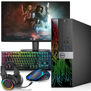 Dell OptiPlex RGB Gaming Desktop PC, Intel i5-7500 upto 3.80GHz, 16GB DDR4 RAM, 256GB SSD, 24 Inch LED Monitor, AMD Radeon RX-550, Dual Monitor Support, RGB Keyboard and Mouse & Headphones, Windows 11 Dell OptiPlex RGB Gaming Desktop PC, Intel i5-7500 upto 3.80GHz, 16GB DDR4 RAM, 256GB SSD, 24 Inch LED Monitor, AMD Radeon RX-550, Dual Monitor Support, RGB Keyboard and Mouse & Headphones, Windows 11