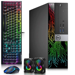 Dell Optiplex RGB Desktop Gaming Computer, intel Core i5-8500 8th Gen, 16GB Ram 512GB SSD, AMD Radeon RX-550 Graphics Card, RGB Keyboard & Mouse, RGB Speakers, Wi-Fi Adapter, Windows 11 Professional Dell Optiplex RGB Desktop Gaming Computer, intel Core i5-8500 8th Gen, 16GB Ram 512GB SSD, AMD Radeon RX-550 Graphics Card, RGB Keyboard & Mouse, RGB Speakers, Wi-Fi Adapter, Windows 11 Professional