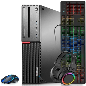 Lenovo ThinkCentre Gaming Desktop Computer PC, Intel Core i5-6500 6th Gen, 16GB Ram, 512GB SSD, AMD Radeon RX-550 Graphics Card, RGB Keyboard and Mouse, RGB Headphones, Wi-Fi Adapter, Windows 11 Pro Lenovo ThinkCentre Gaming Desktop Computer PC, Intel Core i5-6500 6th Gen, 16GB Ram, 512GB SSD, AMD Radeon RX-550 Graphics Card, RGB Keyboard and Mouse, RGB Headphones, Wi-Fi Adapter, Windows 11 Pro