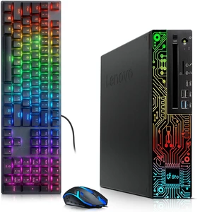 Lenovo ThinkCentre RGB Gaming Computer, 8th Gen Intel Core i5 up to 4.10 GHz, 16GB DDR4 Ram, 256GB SSD, AMD Radeon RX-550 Graphics Card, RGB Keyboard and Mouse, Wi-Fi Adapter, Windows 11 Pro Lenovo ThinkCentre RGB Gaming Computer, 8th Gen Intel Core i5 up to 4.10 GHz, 16GB DDR4 Ram, 256GB SSD, AMD Radeon RX-550 Graphics Card, RGB Keyboard and Mouse, Wi-Fi Adapter, Windows 11 Pro