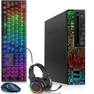 Lenovo ThinkCentre RGB Gaming PC, Intel Core i5 8th Gen up to 4.10 GHz, 16GB DDR4 Ram, 512GB SSD, AMD Radeon RX-550 Graphics Card, RGB Keyboard Mouse & Headphones, Wi-Fi Adapter, Windows 11 Pro Lenovo ThinkCentre RGB Gaming PC, Intel Core i5 8th Gen up to 4.10 GHz, 16GB DDR4 Ram, 512GB SSD, AMD Radeon RX-550 Graphics Card, RGB Keyboard Mouse & Headphones, Wi-Fi Adapter, Windows 11 Pro