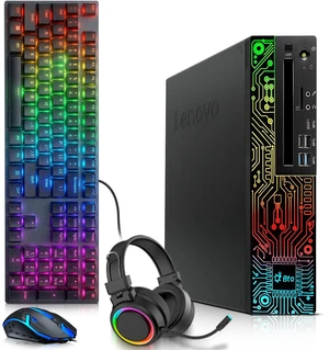Lenovo ThinkCentre RGB Desktop Gaming Computer, Intel Core i5 8th Gen up to 4.10GHz, 32GB DDR4 Ram, 512GB SSD, AMD Radeon RX-550 Graphics Card, RGB Keyboard Mouse & Headphones, Wi-Fi Adapter, Windows Lenovo ThinkCentre RGB Desktop Gaming Computer, Intel Core i5 8th Gen up to 4.10GHz, 32GB DDR4 Ram, 512GB SSD, AMD Radeon RX-550 Graphics Card, RGB Keyboard Mouse & Headphones, Wi-Fi Adapter, Windows