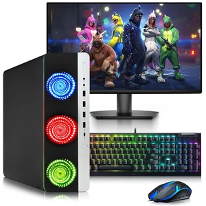HP 800 G3 RGB Desktop Gaming Computer, Intel Core i5-7500, 16GB DDR4 RAM, 256GB SSD, 24 Inch LED Monitor, AMD Radeon Rx-550 Gaming Graphics, RGB Keyboard Mouse, Wi-Fi Adapter, Gaming PC (Refurbished) HP 800 G3 RGB Desktop Gaming Computer, Intel Core i5-7500, 16GB DDR4 RAM, 256GB SSD, 24 Inch LED Monitor, AMD Radeon Rx-550 Gaming Graphics, RGB Keyboard Mouse, Wi-Fi Adapter, Gaming PC (Refurbished)
