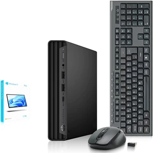 HP Elitedesk 800 G6 Desktop Mini/Tiny Computer, Intel Core i3-10100T 3.00 GHz, 16GB DDR4 RAM 256GB SSD , 4K Resolution Support, Wireless Keyboard and Mouse, WiFi, Home and office PC, Windows 11 Pro HP Elitedesk 800 G6 Desktop Mini/Tiny Computer, Intel Core i3-10100T 3.00 GHz, 16GB DDR4 RAM 256GB SSD , 4K Resolution Support, Wireless Keyboard and Mouse, WiFi, Home and office PC, Windows 11 Pro