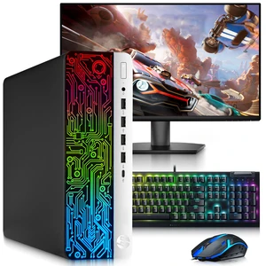 HP G3 RGB Gaming Desktop PC | Intel Core i5-6500 | 16GB DDR4 RAM | 512GB SSD | Windows 11 Pro | RGB Keyboard & Mouse | 24 Inch LED Monitor | WiFi | NVIDIA GT 1030 | Gaming PC (Refurbished)