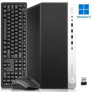 HP EliteDesk 800 G3 Tower Desktop Computer, Intel Core i5 6th Gen 3.20GHz, 16GB RAM, 128GB SSD, 500GB HDD,  Built-in Wi-Fi, DisplayPort, Wireless Keyboard & Mouse, Home & Office PC (Renewed)