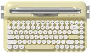 firstblood/AJAZZAF84 Wireless 2.4G Bluetooth Dual-mode Retro Keyboard with Built-in Fixed Slot Stand for Multiple Device Connection