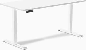 Desky Single Sit Stand Gaming Desk - White / 59.1" x 29.5" / White