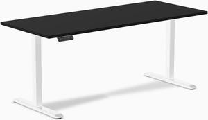 Desky Single Sit Stand Gaming Desk - Black / 70.9" x 29.5" / White