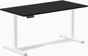 Desky Single Sit Stand Gaming Desk - Black / 59.1" x 29.5" / White