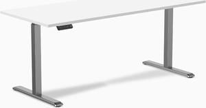 Desky Single Sit Stand Desk - White / 70.9"x29.5" / Space Gray