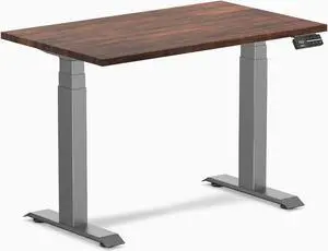 Desky Dual Mini Softwood Sit Stand Desk - American Rustic Pine / 40 x 24 in / Space Gray Desky Dual Mini Softwood Sit Stand Desk - American Rustic Pine / 40 x 24 in / Space Gray