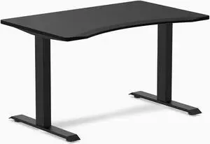 Desky Zero Ergo Edge Office Desk - Black / 48 x 30 in / Matte Black