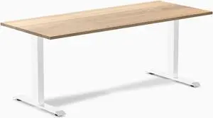 Desky Zero Hardwood Office Desk - White Ash / 72 x 30 in / White