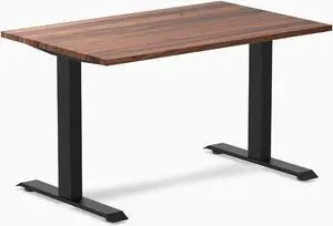 Desky Zero Hardwood Office Desk - Walnut / 48 x 30 in / Matte Black