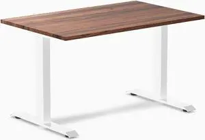 Desky Zero Hardwood Office Desk - Walnut / 48 x 30 in / White