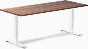 Desky Zero Hardwood Office Desk - Walnut / 72 x 30 in / Grey