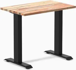 Desky Zero Mini Softwood Office Desk - Acacia / 32 x 20 in / Matte Black