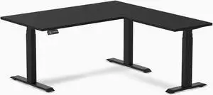 Desky Sigma L-Shape Gaming Desk - 59 x 29.5 x 61.5 x 20 in / Matte Black