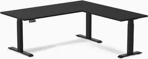 Desky Sigma L-Shape Gaming Desk - 70.9 x 29.5 x 69.5 x 24 in / Matte Black