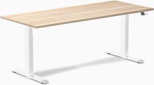 Desky Dual Laminate Sit Stand Desk - Jarrah Legno  / 70.9 x 29.5 in / Space Gray