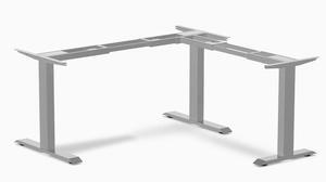 Desky Zero Fixed L-Shape Desk Frame - Gray