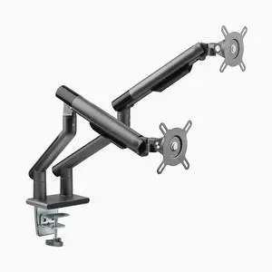 Desky Dual Slim Aluminium Monitor Arm - Space Gray