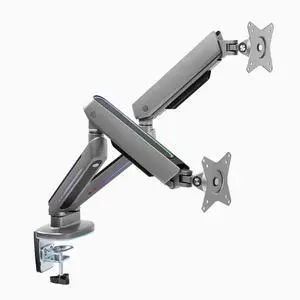 Desky Dual LED Monitor Arm - Space Gray